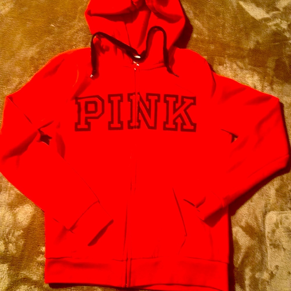 PINK Victoria Secret Hoodie with Zipper.